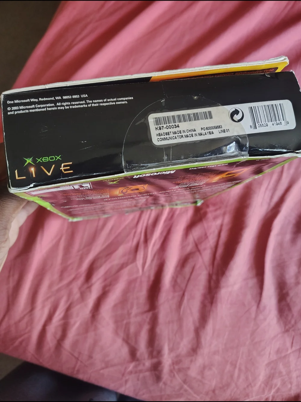 Microsoft Xbox Live Box Back - Black & Green Accents